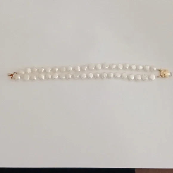 14k double strand pearl bracelet